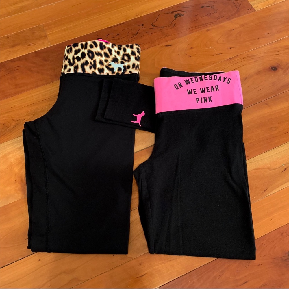 (2) pairs VS PINK leggings